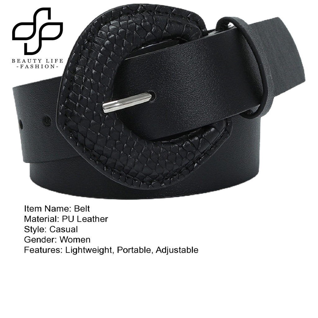 Thắt Lưng Dây Giả Da Rắn Màu Trơn Điều Chỉnh Được Phong Cách Dân Tộc Cho Nữ
