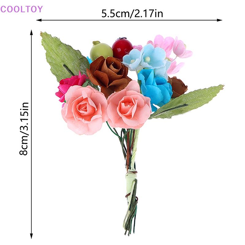 Bó Hoa Giả Trang Trí Nhà Búp Bê Tỉ Lệ 1: 12