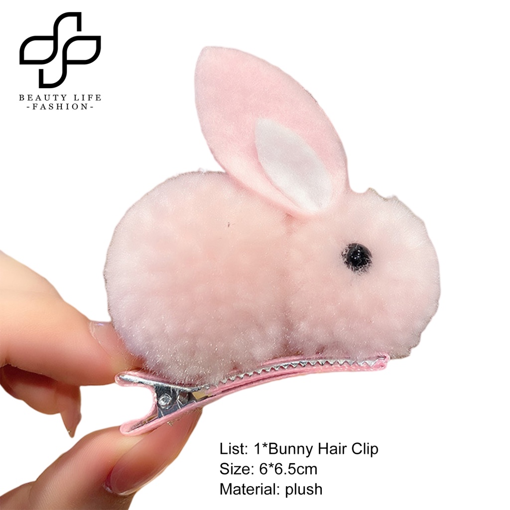 Kẹp Tóc Hình Thỏ Hoạt Hình Nhiều Màu Sắc Tiện Dụng Cho Bé