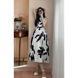Đầm lụa loang 2 màu cực thu hút 1846