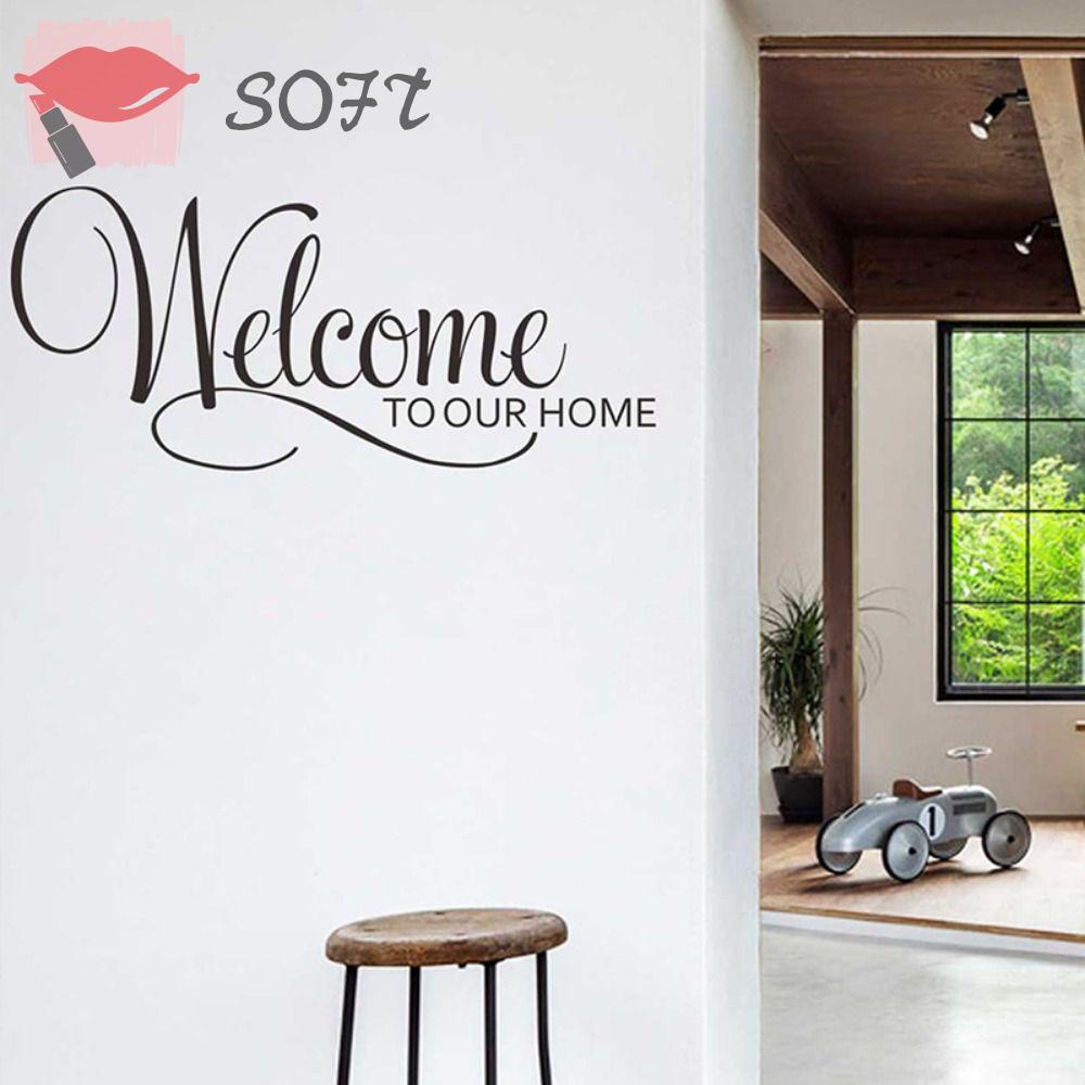 Set 3 Miếng Dán Tường Trang Trí In Chữ Welcome to Our Home