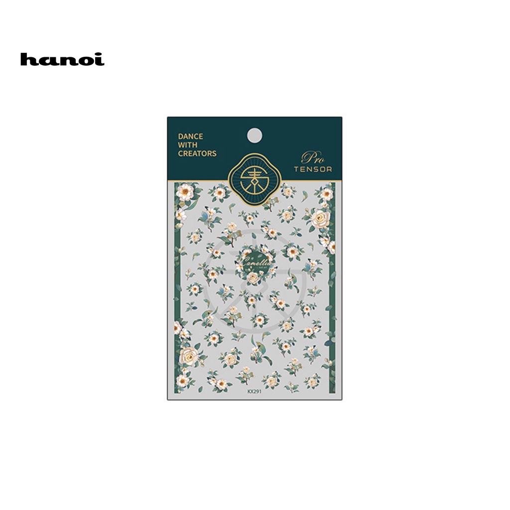 Miếng Dán Móng Tay Tự Dính Không Phai Siêu Mỏng Họa Tiết Hoa Phong Cách Nhật Bản Cho Nữ