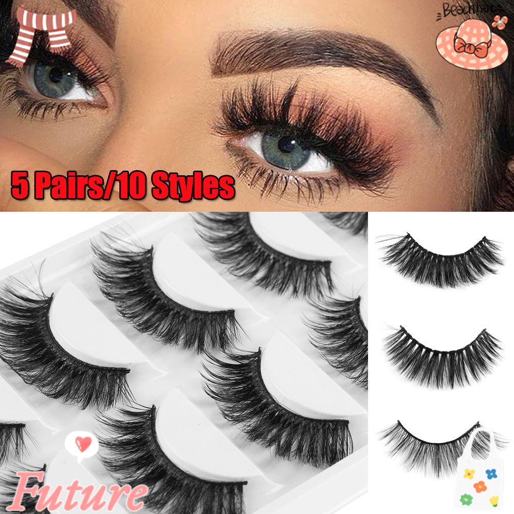 Set 5 Cặp Lông Mi Giả Dài Và Dày Tự Nhiên SKONHED
