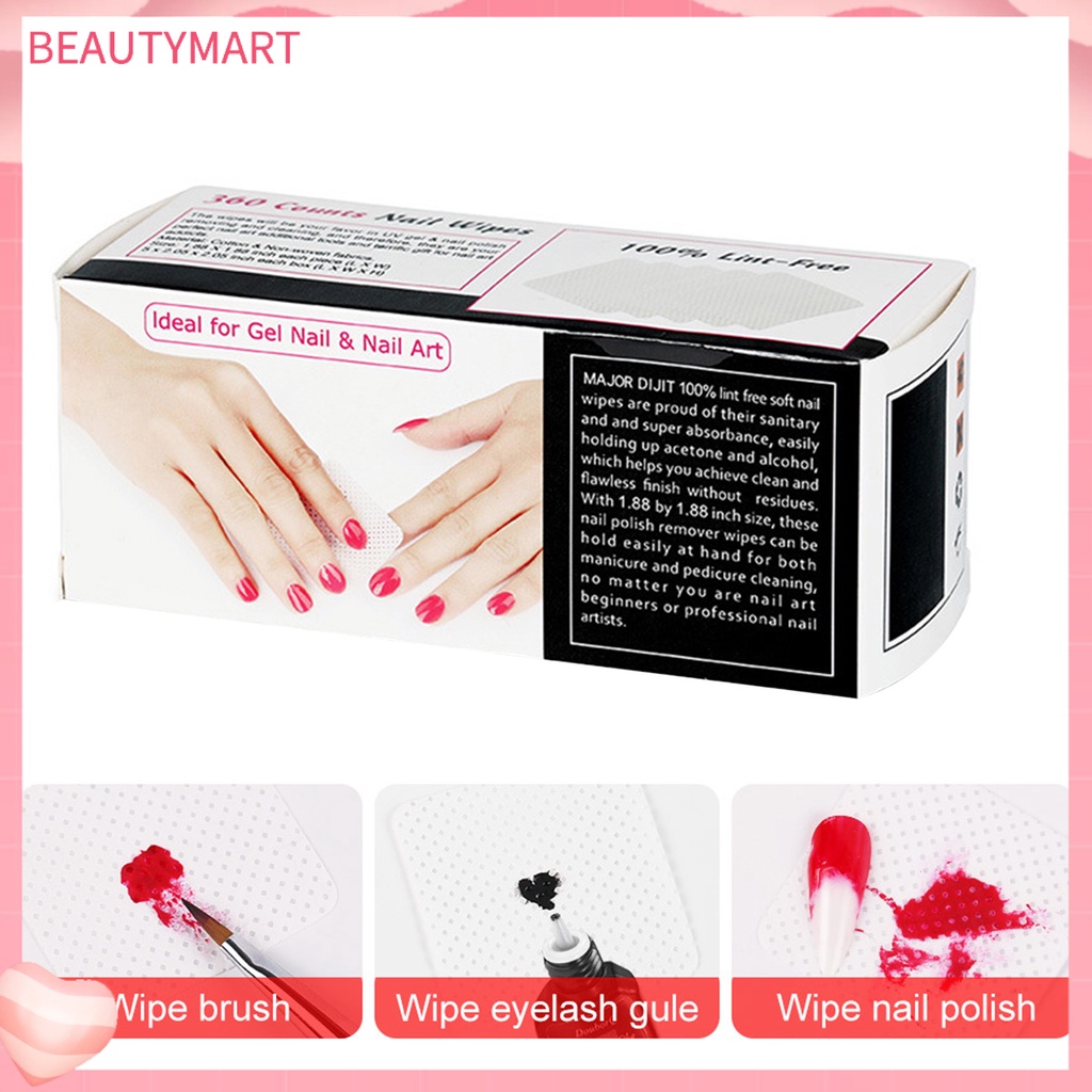 Hộp 360 Miếng Bông Tẩy Sơn Móng Tay Mềm Mại Không Xơ Vải Dùng Trong Làm Móng Nghệ Thuật
