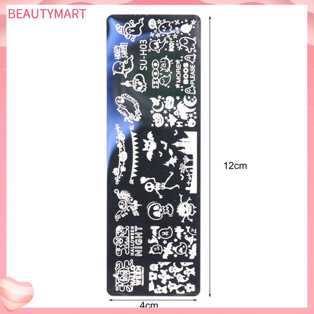 Khuôn Trang Trí Móng Nghệ Thuật Bằng Thép Không Gỉ Phong Cách Halloween Cho Nữ