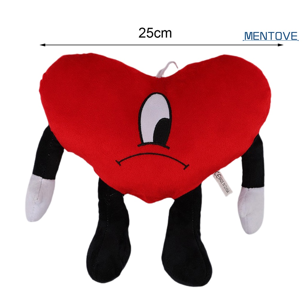 Thỏ Nhồi Bông 25cm Trái Tim Màu Đỏ Mềm Mại Đáng Yêu