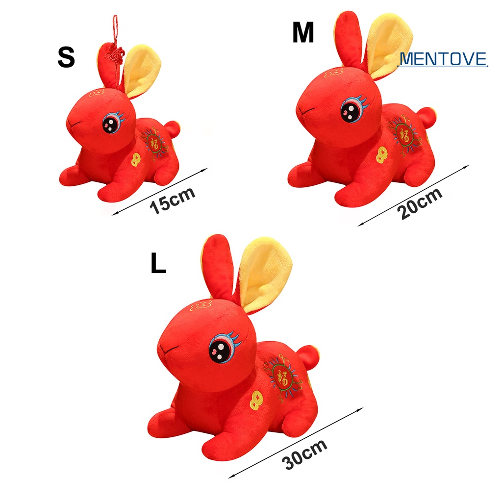 Đồ chơi nhồi bông Hình Thỏ Hoạt Hình Trung Hoa Trang Trí Năm Mới 2023
