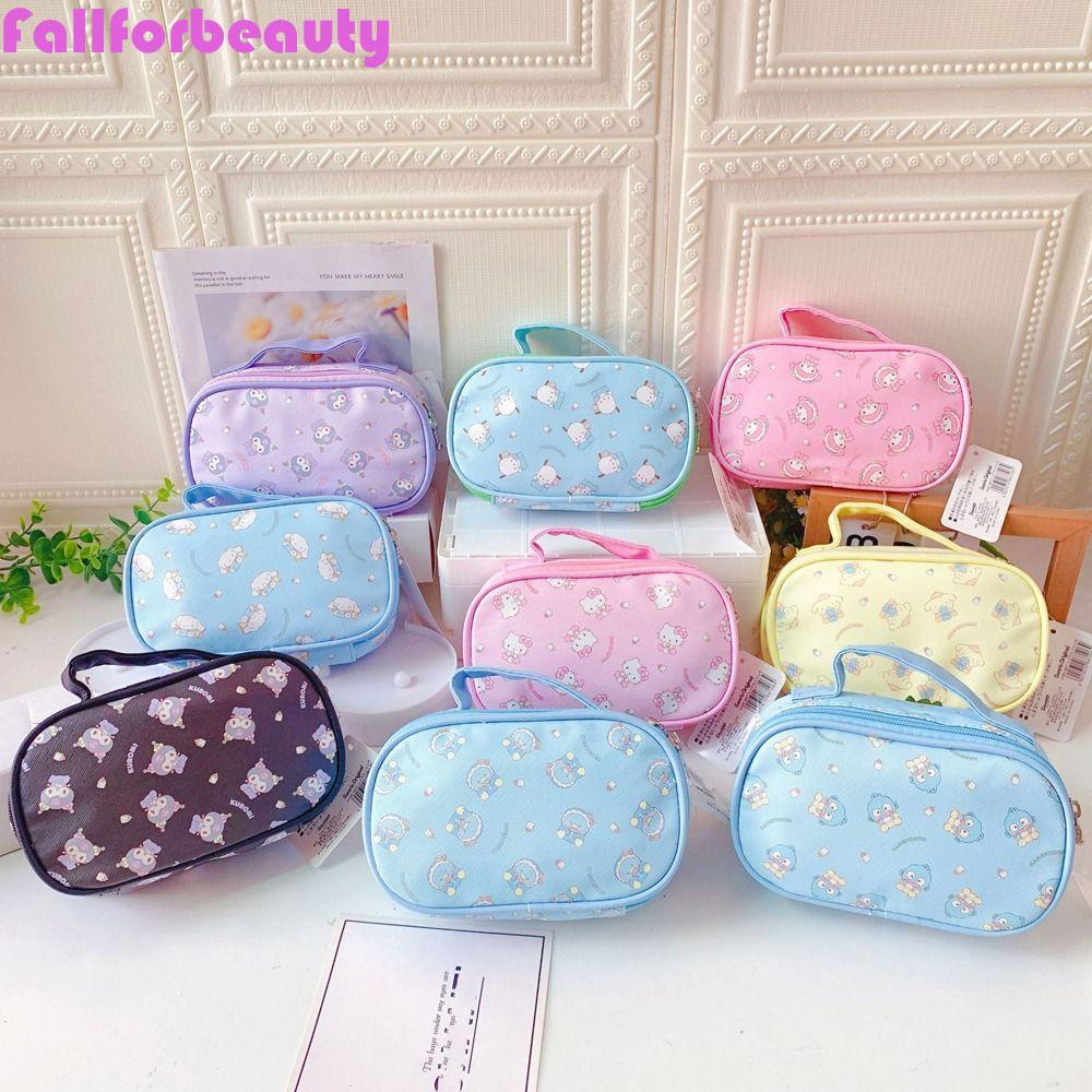 Túi Đựng Mỹ Phẩm / Tiền Xu / Son Môi Bằng Da PU Hình Mèo Kitty / Cinnamoroll Dễ Thương Cho Nữ