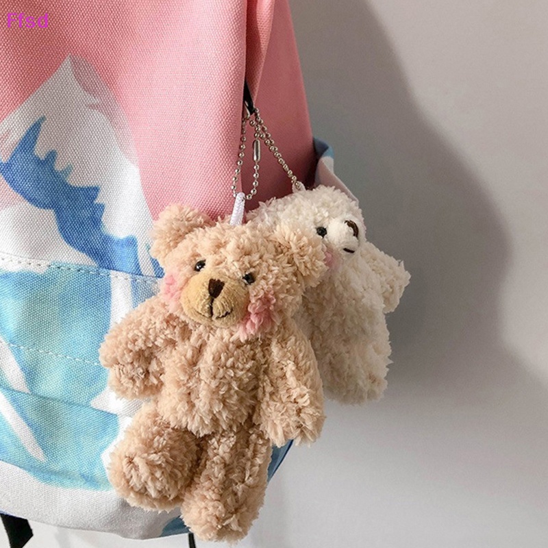 {Ffsd} Móc Khóa Xe Hơi Đính Bóng Lông Thỏ Gấu Hoạt Hình Dễ Thương Cho Nữ