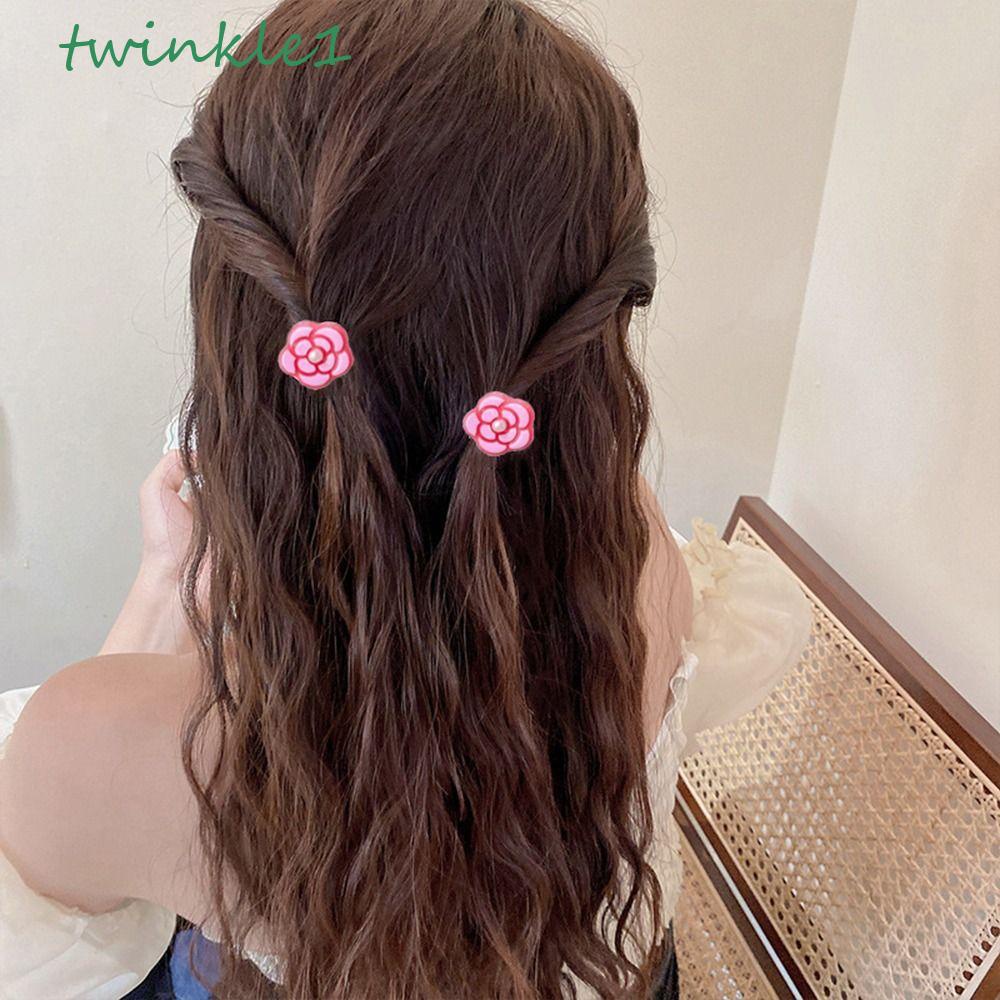Kẹp Tóc Càng Cua Mini Họa Tiết Hoa Trà Axit Acetic Đơn Giản Thời Trang Thanh Lịch Dành Cho Bạn Nữ