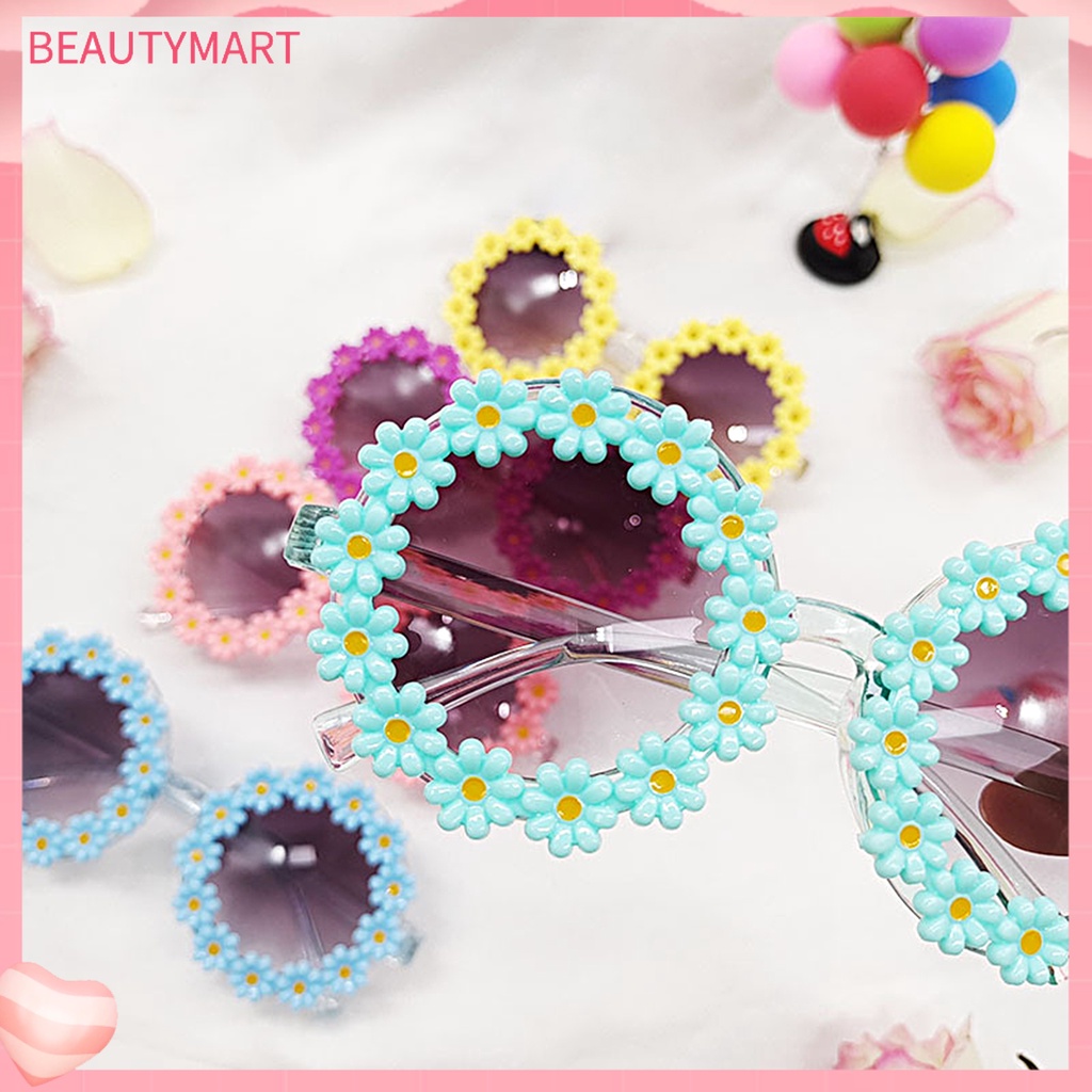 Kính Mát Tròn Chống Tia UV Hình Hoa Hướng Dương Sáng Tạo Cho Bé