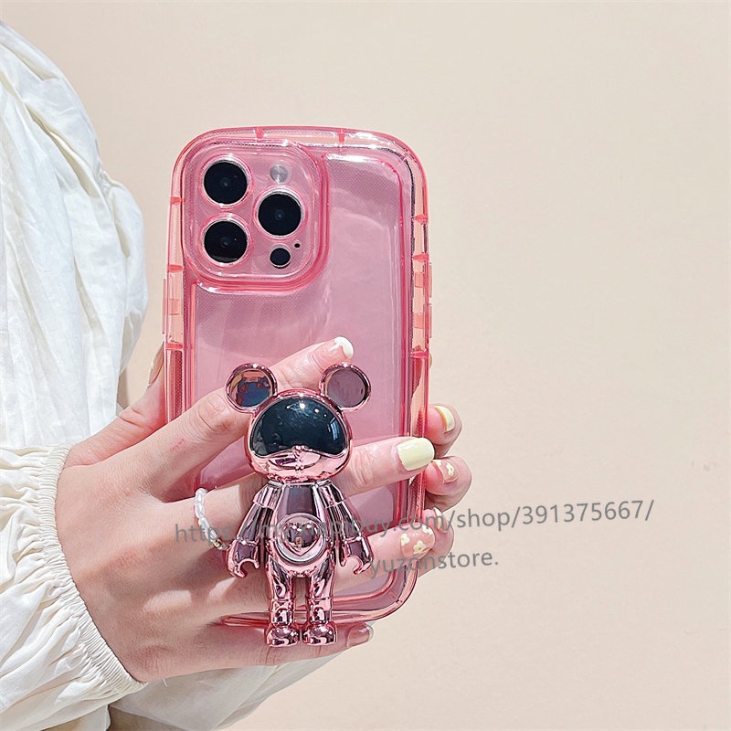 Ốp Điện Thoại Mềm Có Giá Đỡ Hình Gấu Cho Realme 111 Pro + Realme 110 8 5G / Realme 11 Pro + Realme 10 8 5G