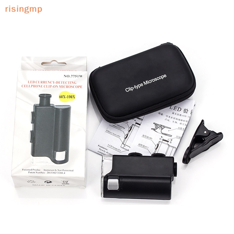 Kính Hiển Vi Mini 60x-100x Bỏ Túi Với Túi Da Tiện Dụng