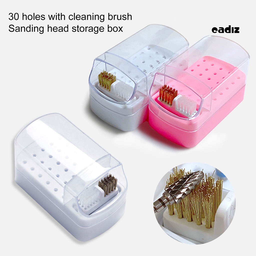 Giá Đỡ Mũi Khoan Móng Tay 30 Ngăn Chống Bụi Có Thể Giặt Lại Tiện Dụng