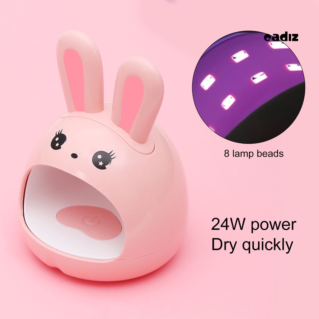 Bộ Đèn LED UV Hong Khô Móng Tay 24W DIY Hình Thỏ Dễ Thương