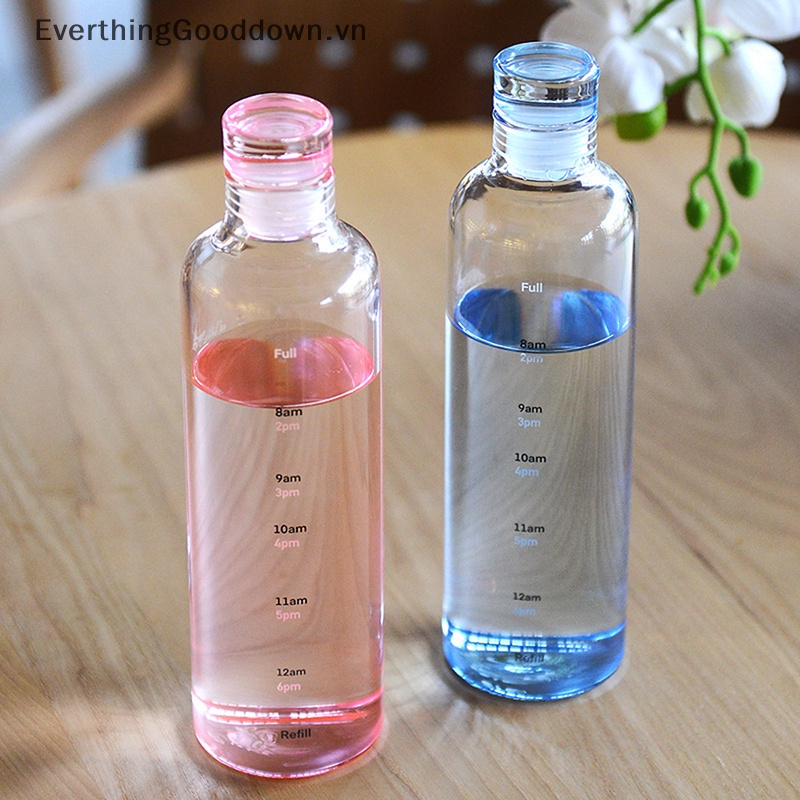 Everthinggooddown Bình Nước Thủy Tinh Dung Tích Lớn 500 / 650ml Có Nắp Đậy Tiện Dụng