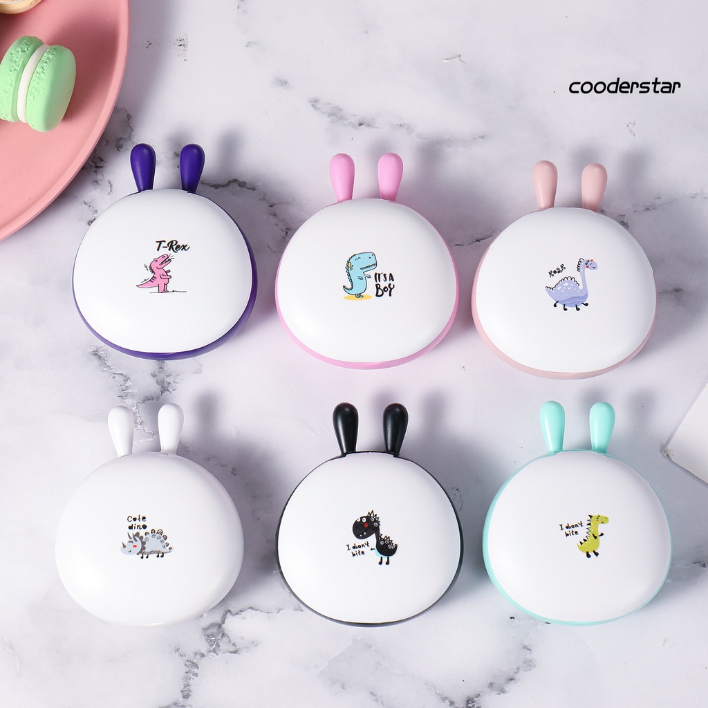 Tai Nghe Có Dây Hình Khủng Long Hoạt Hình Dễ Thương Kèm Hộp Đựng Cho Trẻ Em