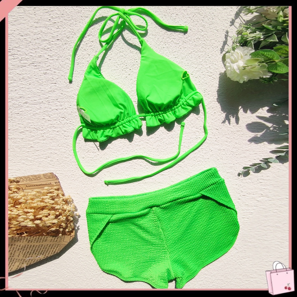 Bộ Đồ Bơi 2 Mảnh Màu Sáng Thoáng Khí Thời Trang Mùa Hè