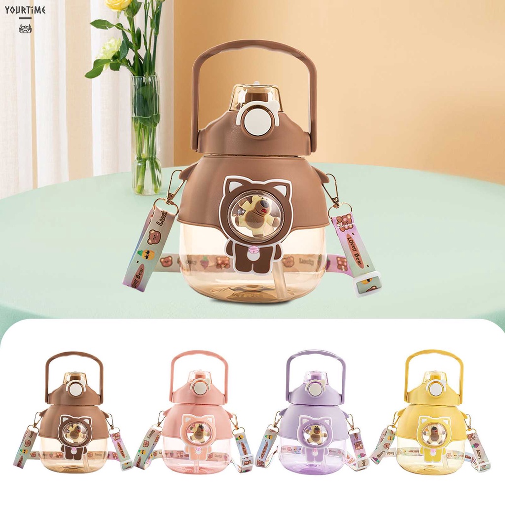 Bình Nước 1300ml Có Ống Hút Chống Tràn Tiện Dụng Cho Bé