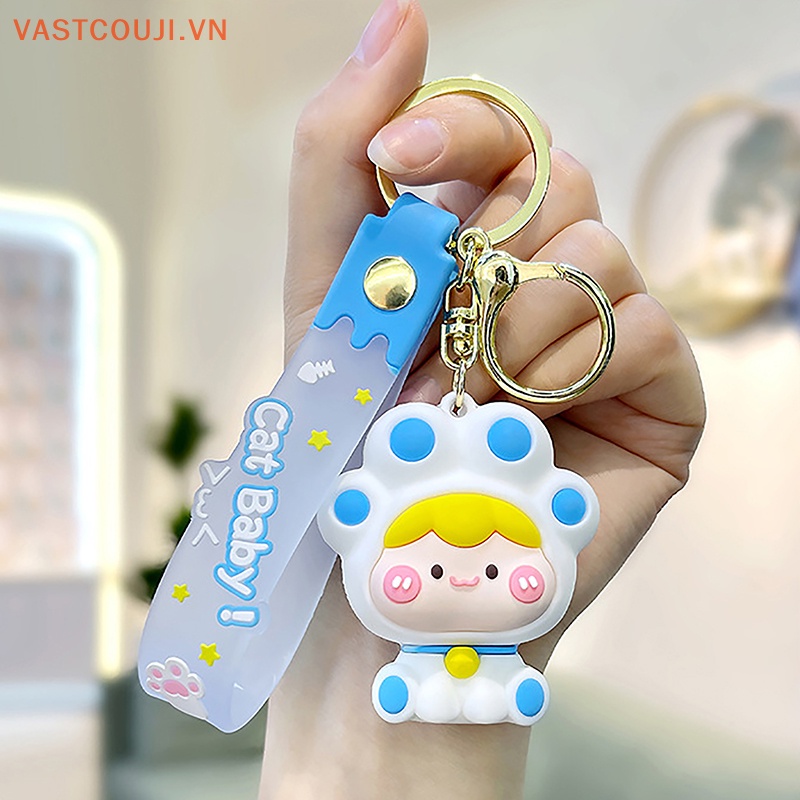 Móc Khóa Hình Mèo VASTJI Dễ Thương