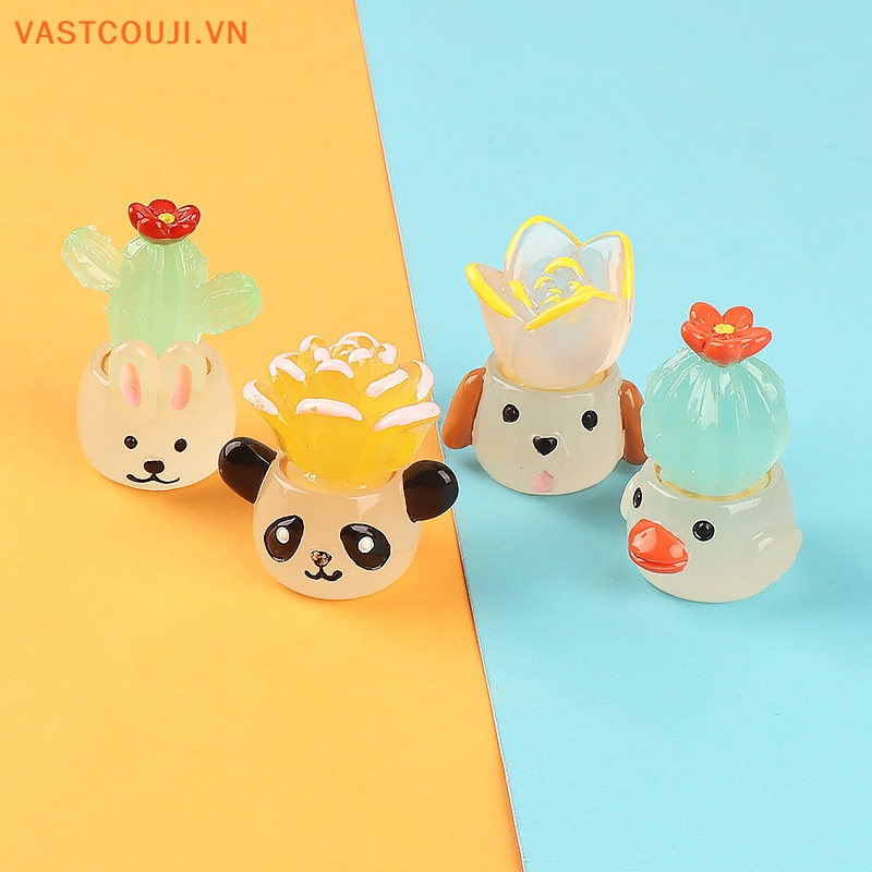 1 Tượng VASTJI Phát Quang Mini Hình Hoạt Hình Trang Trí Xe Hơi