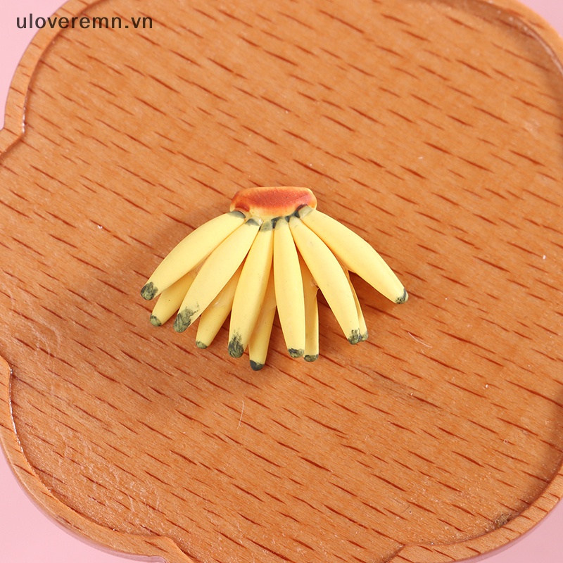 Quả Chuối Giả Bằng Nhựa Resin 1Bunch 1: 12 Trang Trí Nhà Búp Bê