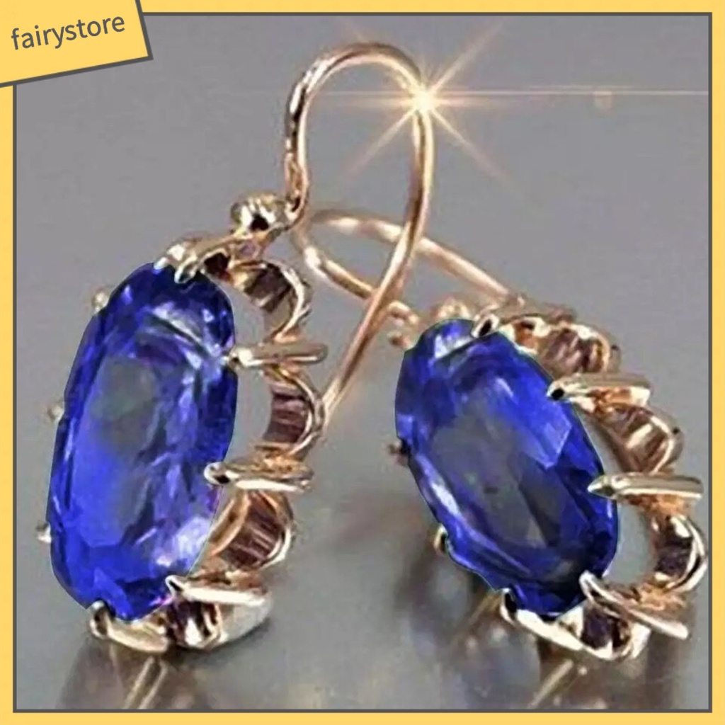 1 Đôi Bông Tai Tròn Lớn Đính Đá Lấp Lánh Thời Trang Dành Cho Nữ