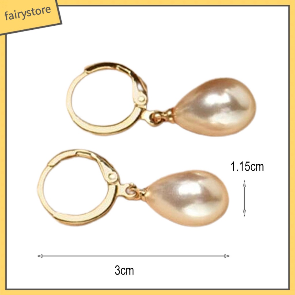 [FRO] 1 Đôi Bông Tai Hợp Kim Đính Ngọc Trai Nhân Tạo Thanh Lịch Cho Cuộc Sống Hàng Ngày