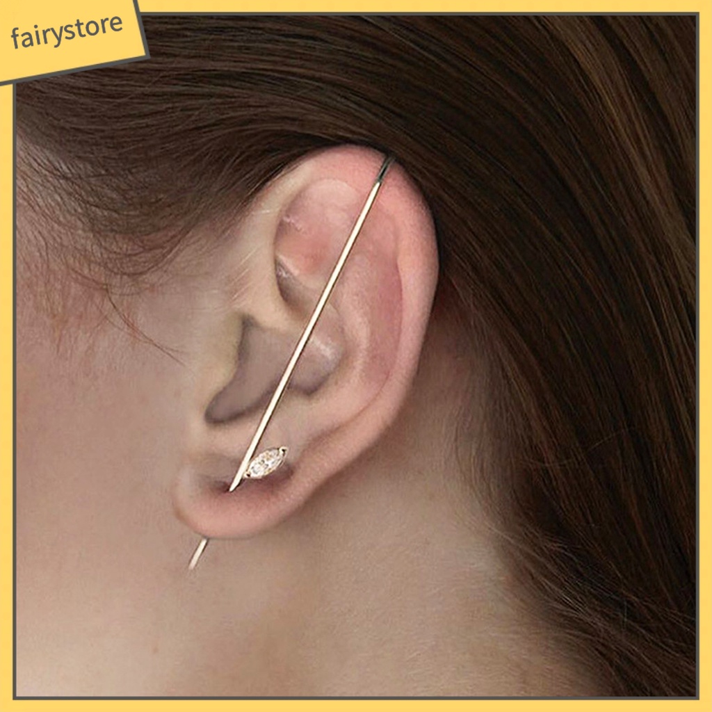 Bông Tai Hình Học Đính Đá Zircon Thời Trang Dành Cho Nữ