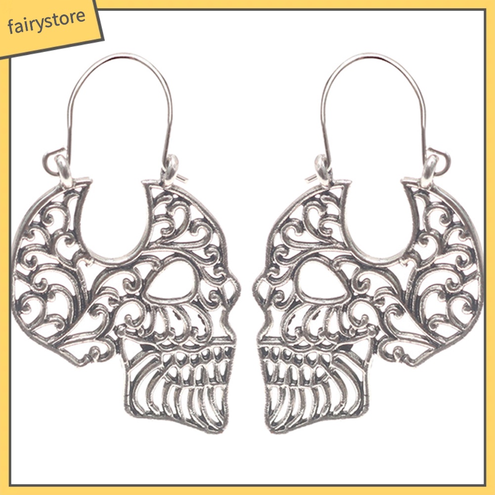 Bông Tai Hình Đầu Lâu Rỗng Thời Trang Halloween