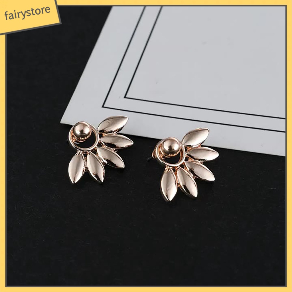 1 Đôi Bông Tai Hình Chiếc Lá Xinh Xắn Dành Cho Nữ