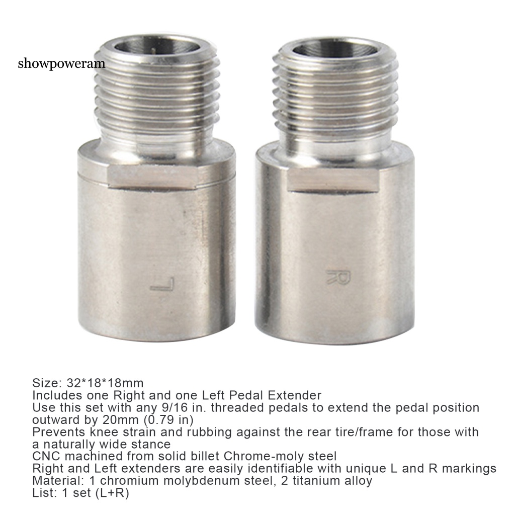 Bộ 2 Miếng Nối Dài Bàn Đạp Trái / Phải Chống Rỉ Tiết Kiệm Nước Cho Xe Đạp Leo Núi