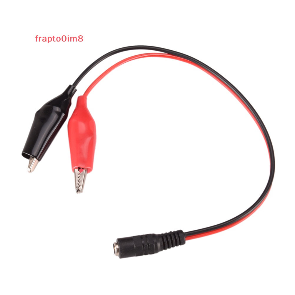 Nóng bán DC 5.5mm x 2.1mm DC nữ/nam Jack nối với 2 Alligator Clip cáp điện một mới