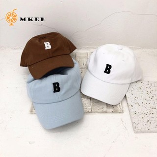 MKEB Mũ lưỡi trai thêu chữ B phong cách hiphop dễ thương cho nữ