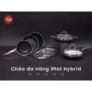 Chảo đa năng iMat Hybrid chính hãng, chống dính 2 mặt, bảo hành 1 năm