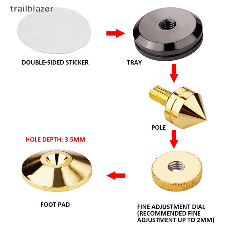 Set 4 Đệm Chống Sốc Gắn Chân Loa Chống Sốc Chuyên Dụng