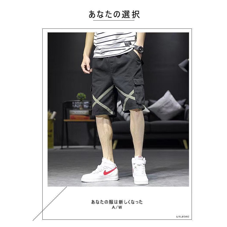 Quần Short Dáng Suông Năng Động Thời Trang Hè Phong Cách Nhật Bản Cho Nam