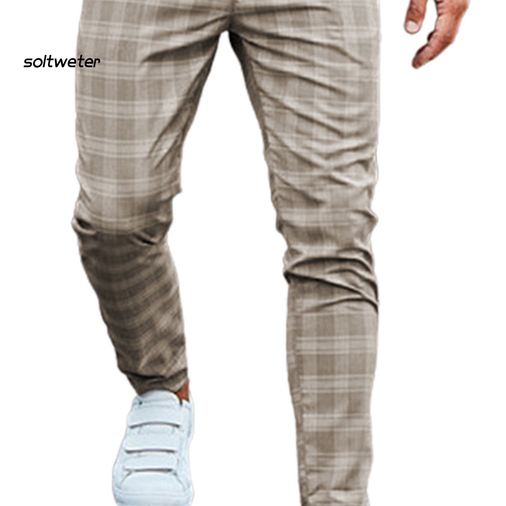 Quần Dài Dáng Rộng In Họa Tiết Caro Kiểu Vintage Thời Trang Thu Đông Cho Nam