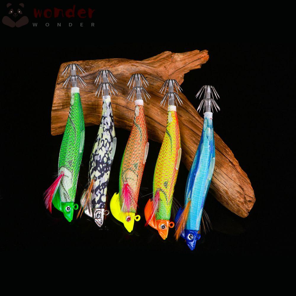 Set 5 Mồi Câu Cá Giả Hình Con Tôm 130mm 28g Bằng Gỗ