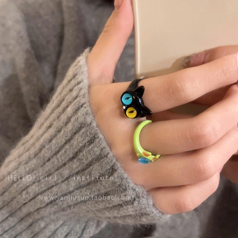 Nhẫn Hình Mèo Dễ Thương Thời Trang 2023 Cho Bé Gái