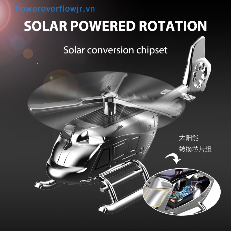 Máy Khuếch Tán Tinh Dầu Mini Hình Trực Thăng Trang Trí Xe Hơi Dùng Năng Lượng Mặt Trời