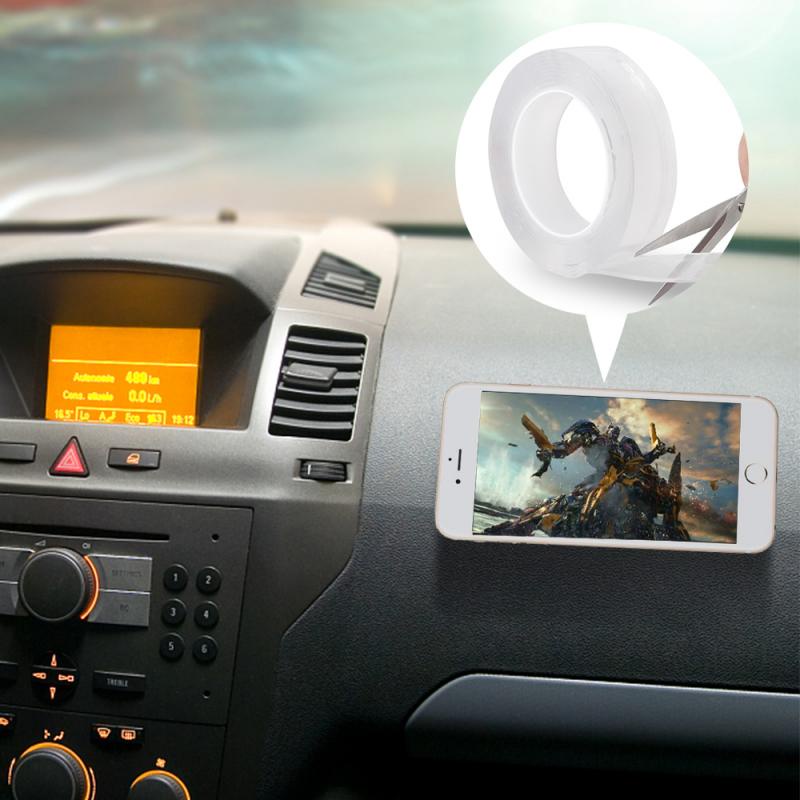 Băng Keo Hai Mặt Nano Trong Suốt Tự Dính 1M Không Để Lại Dấu Vết Có Thể Tái Sử Dụng Cho Nhà Bếp Nhà Tắm