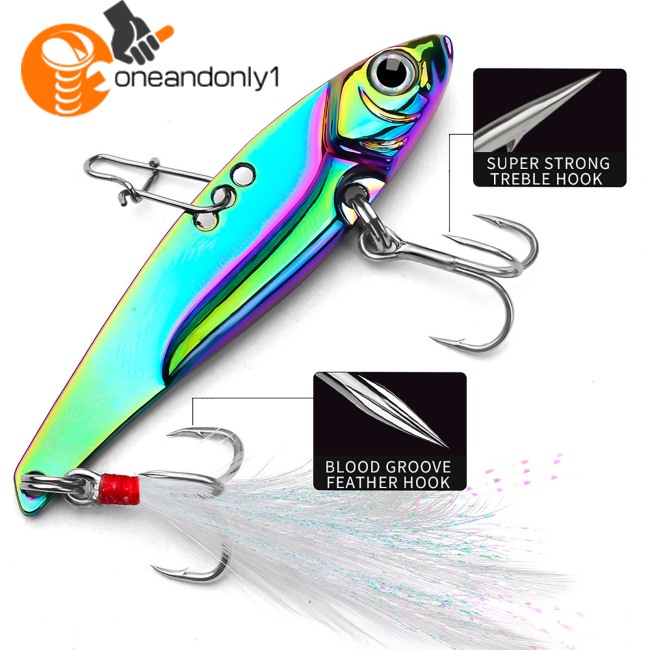 Mồi Câu Cá Giả Bằng Kim Loại Có Mắt Rung 3d 5g 7g 12g 15g 20g