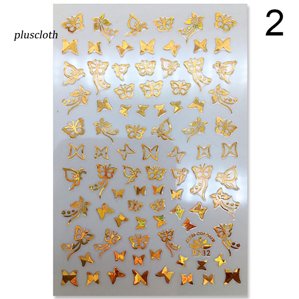 Miếng Dán Trang Trí Móng Tay Hình Bướm 3D DIY