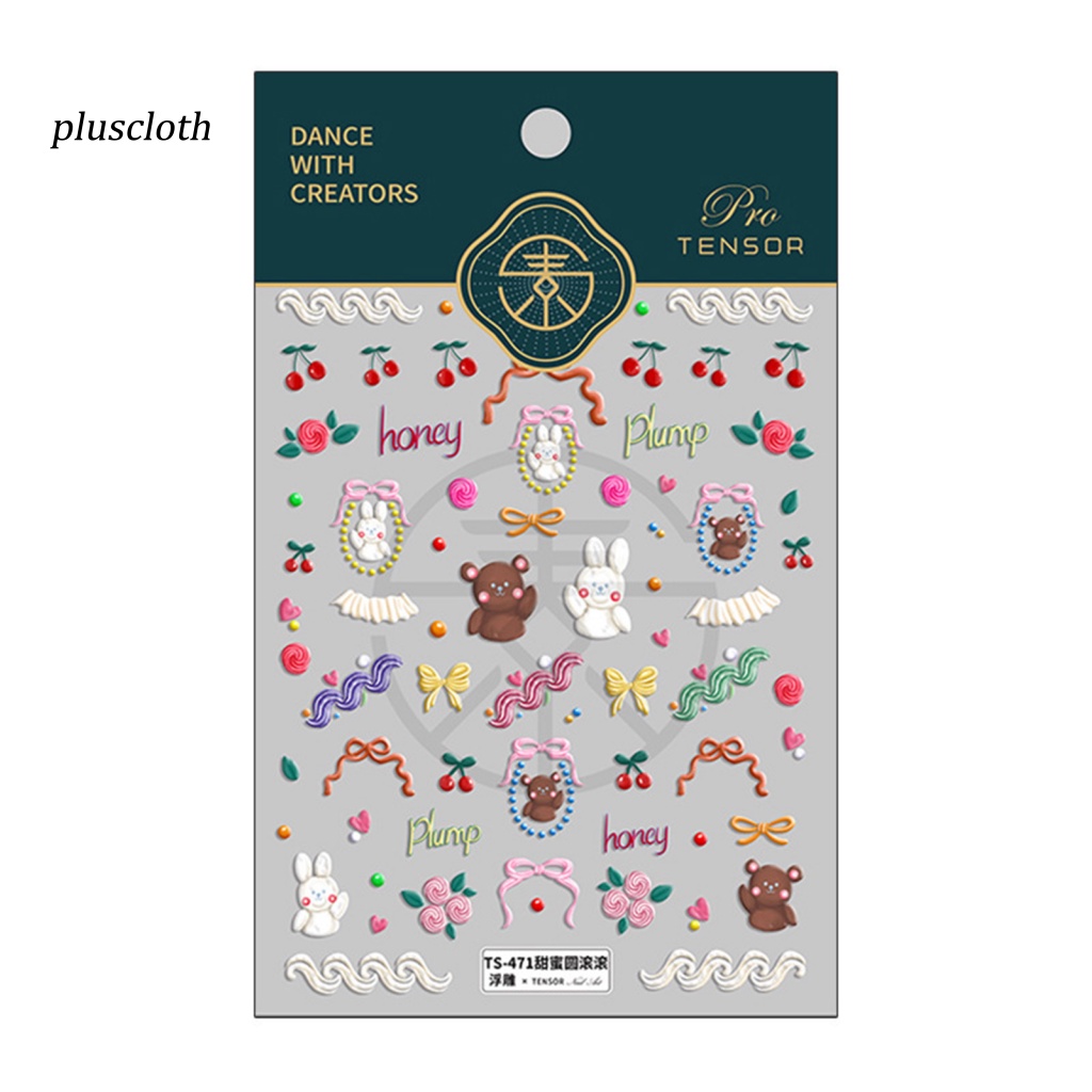 &lt; Pluscloth &gt; Hình Dán Móng Tay Mini Hoạt Hình Quyến Rũ Cho Nữ