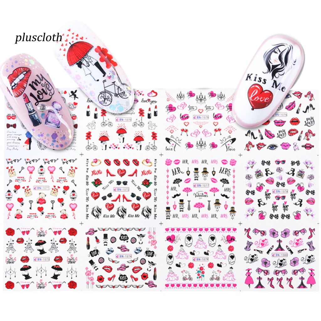 1 Tờ Nhãn Dán Trang Trí Móng Tay Nghệ Thuật Chủ Đề Valentines
