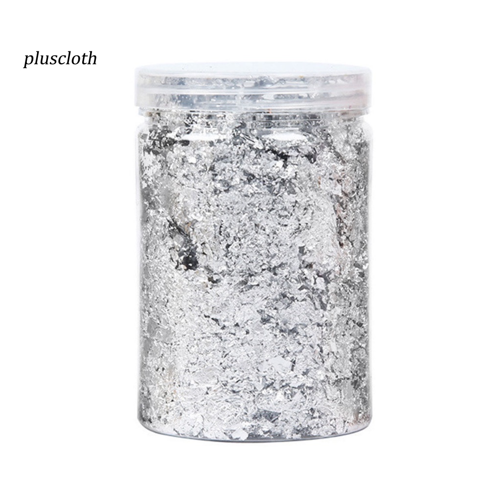 < Plusclothing > Lọ 10g Móng Tay Giả Lá Kim Loại Siêu Mỏng Không Đều Lấp Lánh