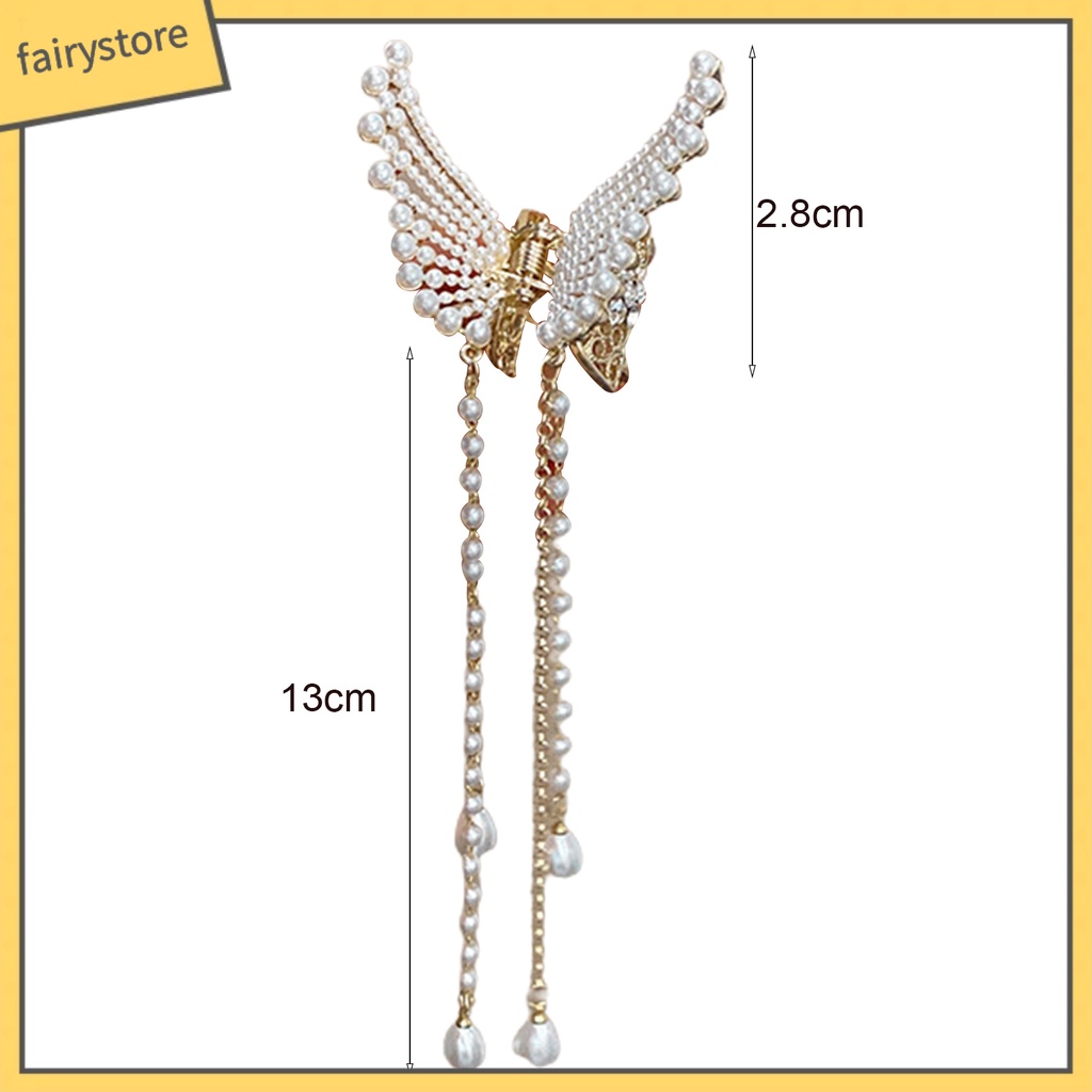 Kẹp Tóc Hình Bướm Đính Ngọc Trai Giả Thanh Lịch
