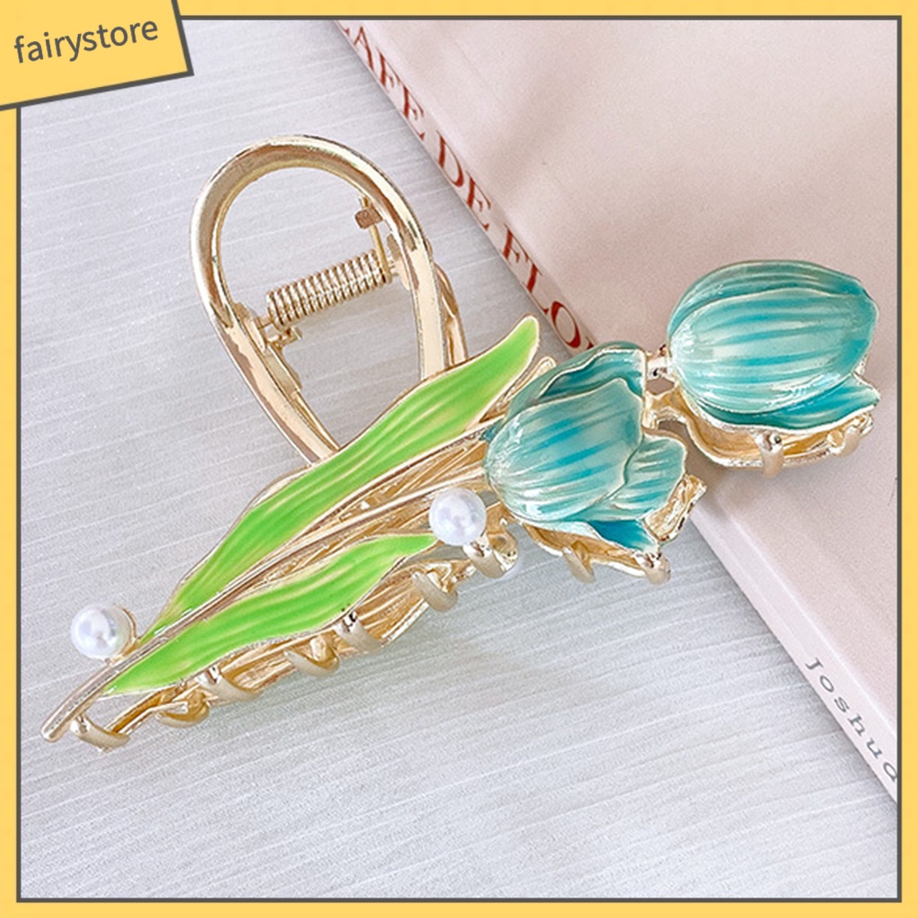 [FRO] Kẹp Tóc Càng Cua Tạo Kiểu Tóc Hoa Tulip Viền Mịn Màng Tinh Tế Cao Cấp Phong Cách Ngọt Ngào Sang Trọng Cho Nữ