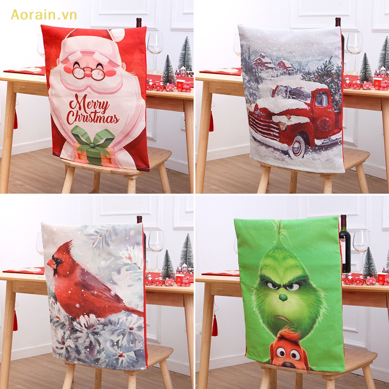 {Aorain} Vỏ Bọc Ghế Trang Trí Giáng Sinh Một Mặt In Họa Tiết Trang Trí Cho Nhà Bếp / Tiệc Kỳ Nghỉ.
